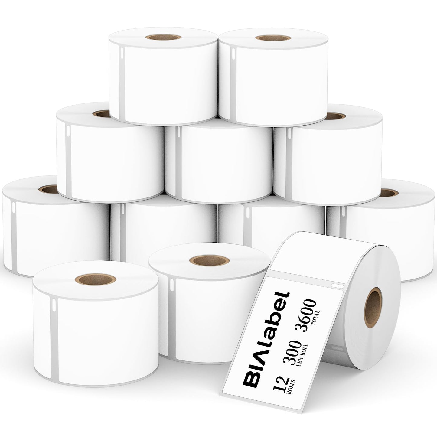 Address & Barcode Label for DYMO 30256 (2-5/16" x 4"), Compatible with DYMO LabelWriter 4XL, 450, 450 Duo, 450 Turbo, and 450 Twin Turbo (12 Rolls/3600 Labels), Not Fit 5XL & 550, BIAlabel