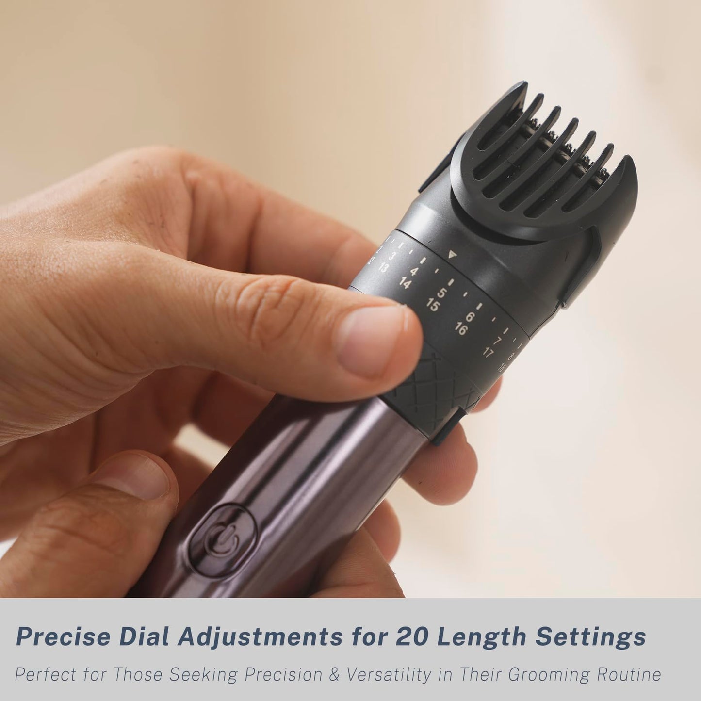 Beard Trimmer and Clippers Set for Men with Foil Shavers, Precision Dial Adjustable 20 Lengths, All-in-One Hair Trimmers for Face Head Nose Full Body, IPX7 Waterproof Wet/Dry, USB-C Rechargeable Dock