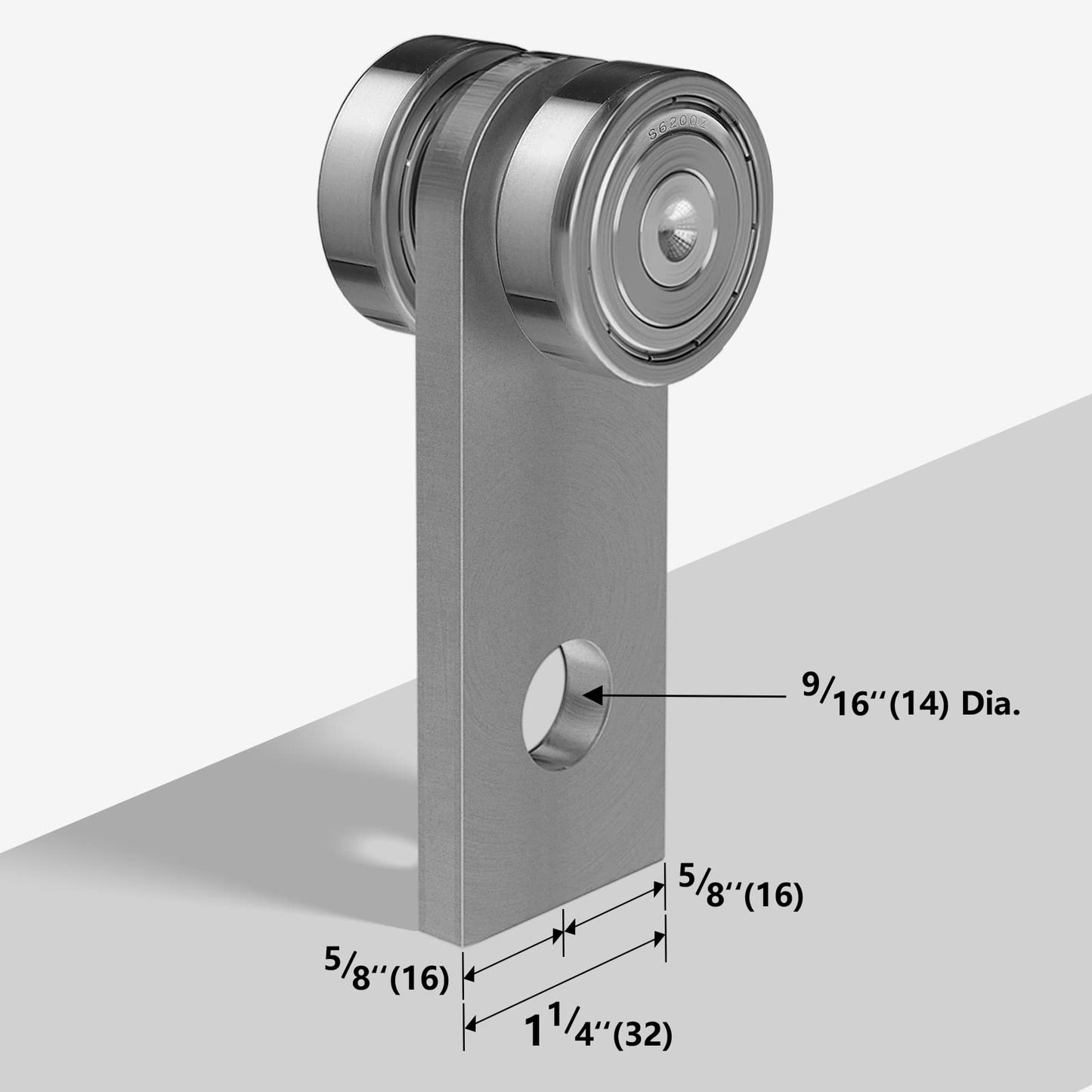 Trolley Assembly,2 Wheel Trolley Rollers for Use with 1-5/8" Wide and All 1-5/8" or Taller Strut Channel (Pack of 4)…