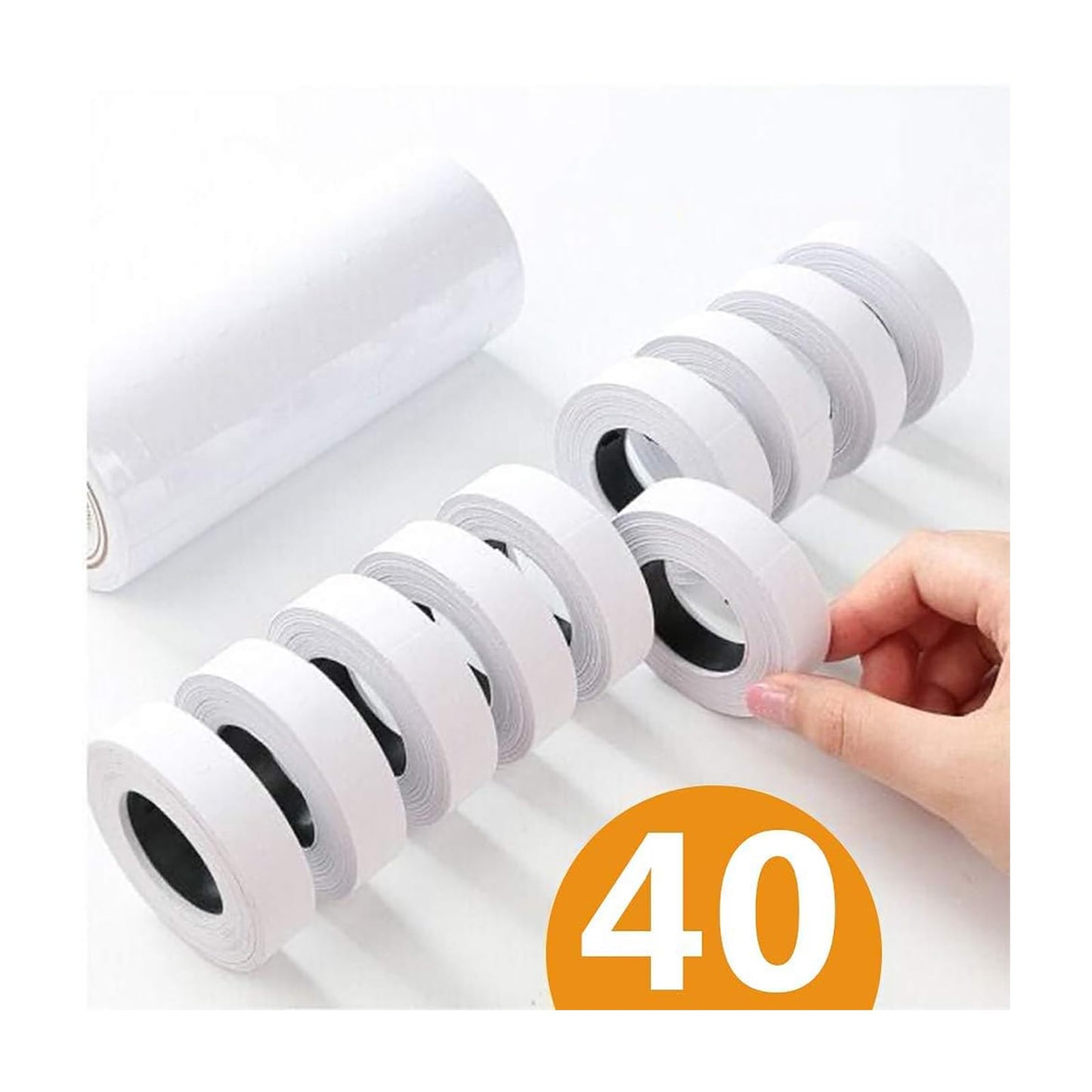 MX-6600 Price Labels - 40 Rolls, 2-Line Pricing Gun Labels for Retail - Compatible with MX-6600, MX-6602, G6000, YH-689 & More - Compatible with (Gun Not Included)