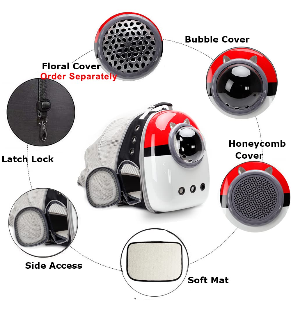 Expandable Cat Backpack Carrier, Backpack for Cats Kitten Small Puppy, Airline Approved Cat Bubble Backpack, Space Capsule Astronaut Carrying Backpack Carrier