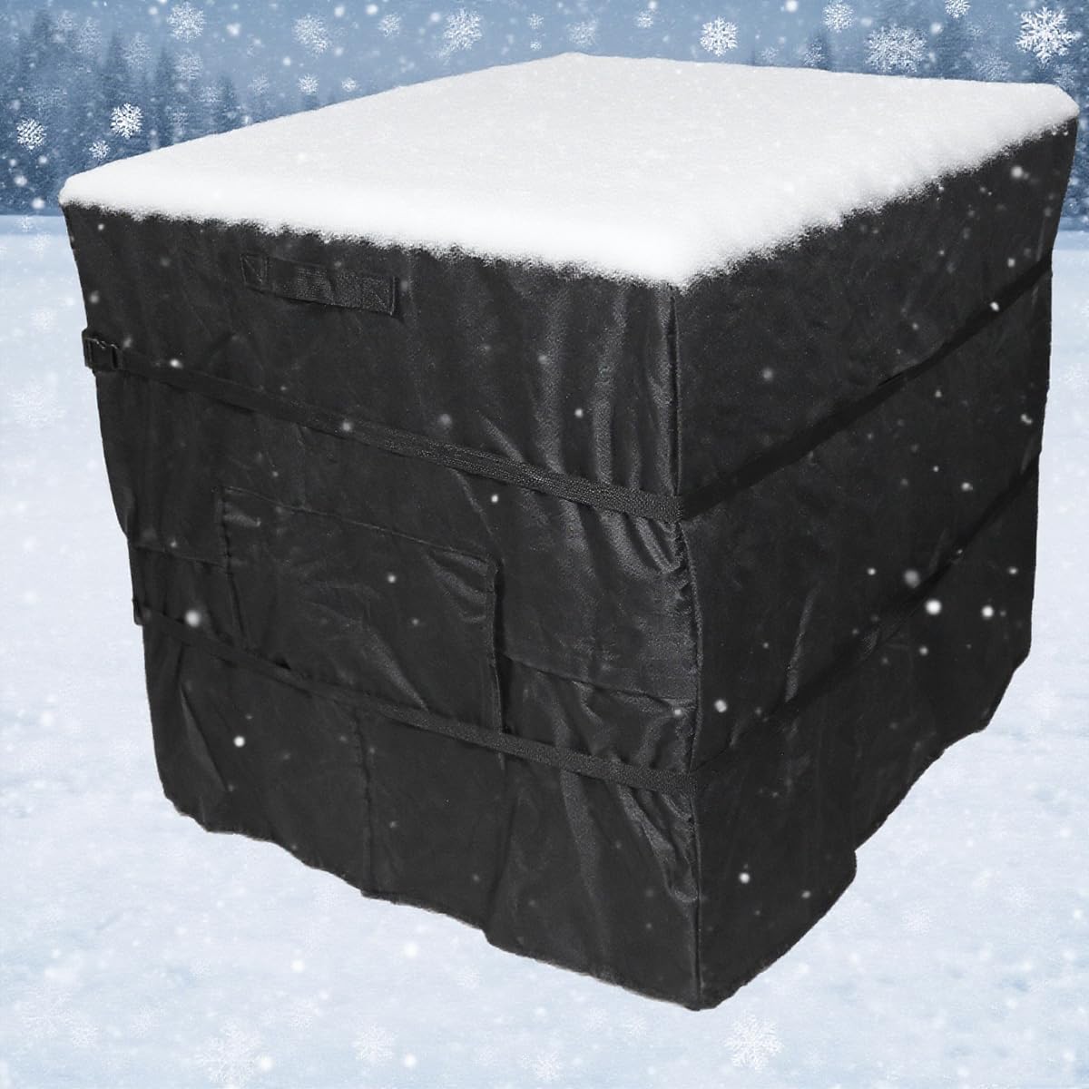 Pool Heater Cover,Heat Pump Cover for Hayward,Pool Heater Cover for Winter,Hose Hole and Hook & Loop Strip Design, Heavy Duty 600D,40" Length X 34" Width X31 Height