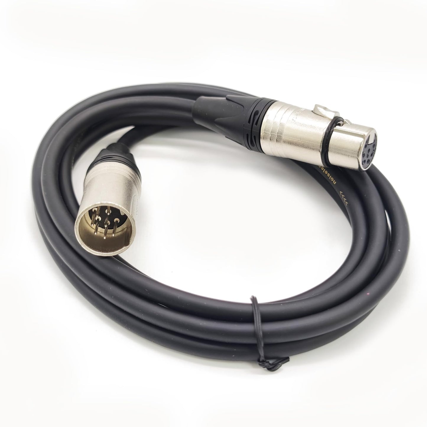 FOWIUNYE 6.56ft 7 Pin XLR Connector Cable, XLR Microphone Cable Balanced Male to Female Connections for Microphone and Audio Interface, Straight Female to Male Plug Cable（2Meter）