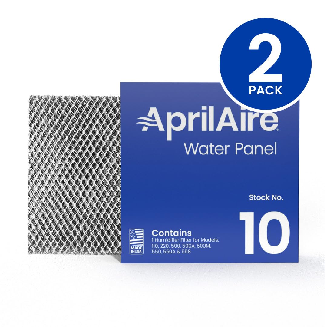 Aprilaire 10 Water Panel, Fits Humidifiers 500, 500A, 500M, 550, 550A, 558, 110 and 220 (Pack of 2)