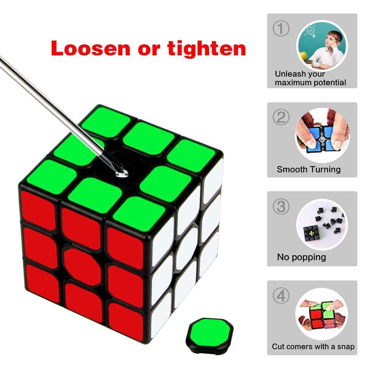 Speed Cube Set, Aitey Cube Bundle 2x2 3x3 4x4 5x5 Pyramid Megaminx Skew Mirror Ivy Windmill Sticker Magic Cube Collection - Puzzles Cube Toys Gift for Kids and Adults Set of 10