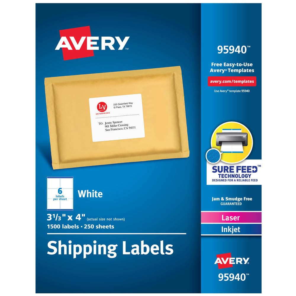 Bulk Shipping Label, 1500/BX