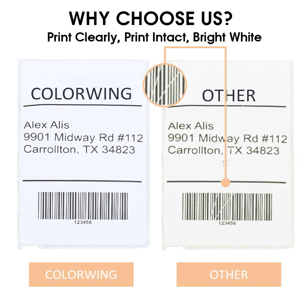 COLORWING Compatible DK-2205 Address Labels 2.4 inch x 100ft (62mm x 30.48m) Continuous Paper Labels for Brother QL-820NWB QL-800 QL-810W QL-700 QL-710W Label Printers, 8 Rolls+1 Refillable Frame