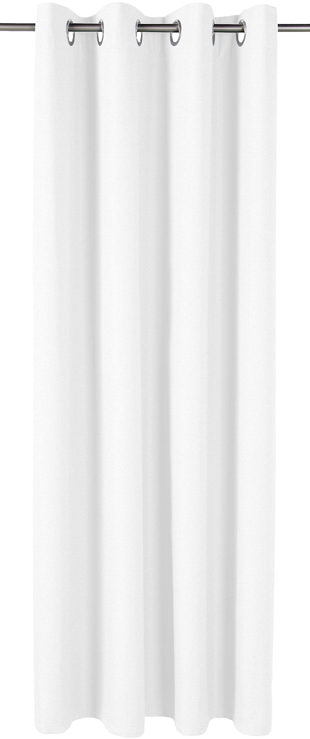 Amazon Basics Room Darkening Blackout Window Curtains with Grommets - 52 x 63-Inch, White, 2 Panels