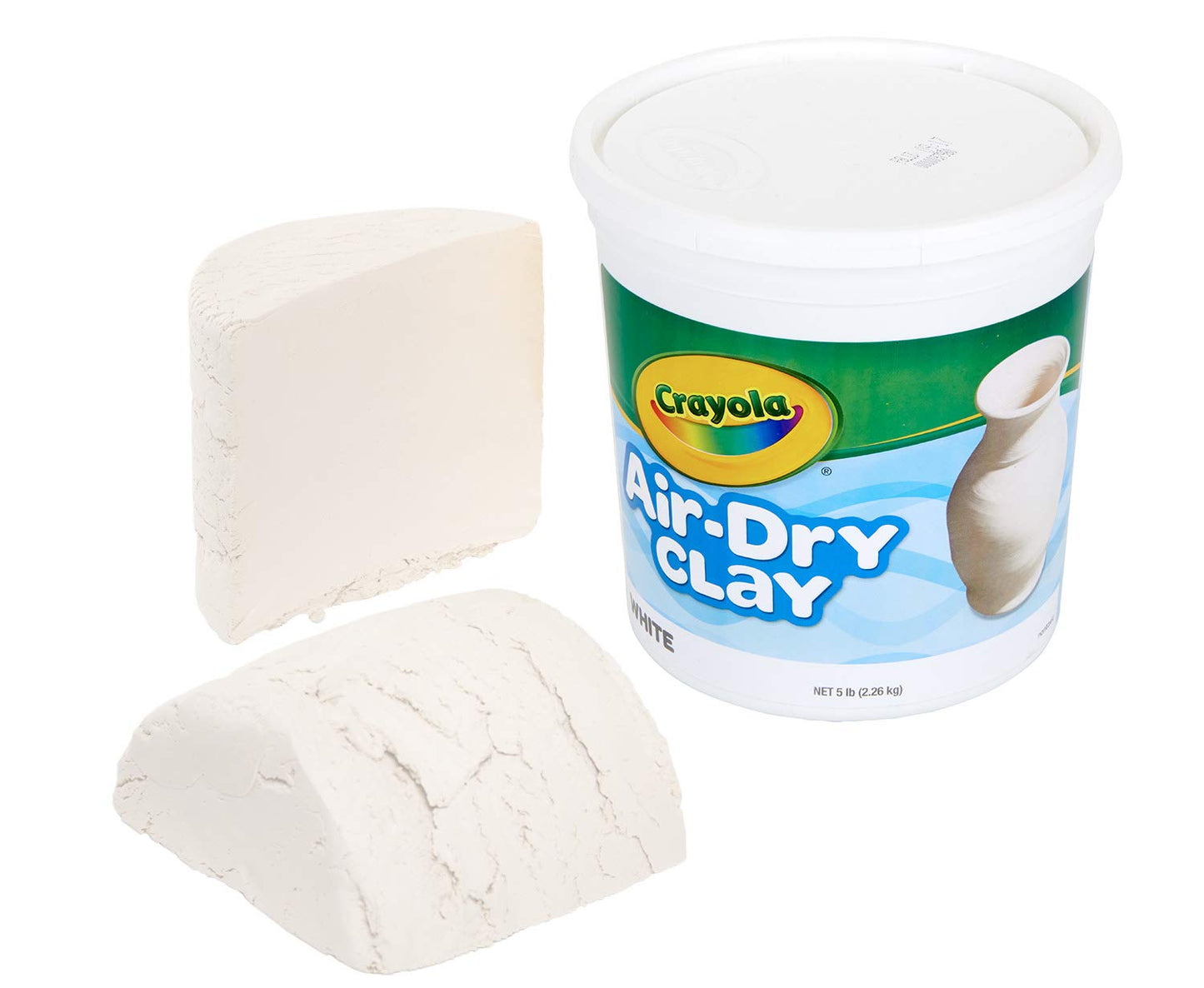 Crayola Air Dry Clay Bucket, White, 5 Pound (57-5055)