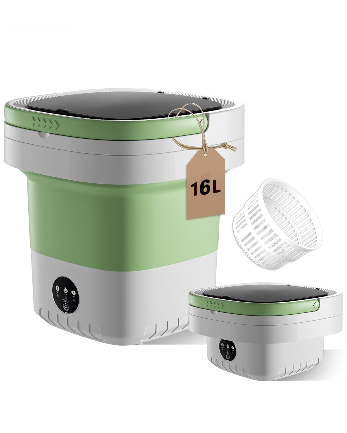 Portable Washing Machine, 16L Mini Washer Washer,3 Cleaning Modes Suitable For Home Apartments Dormitories, Hotels, Small Clothes Folding Washing Machine Of Underwear, Baby And Small Delicates