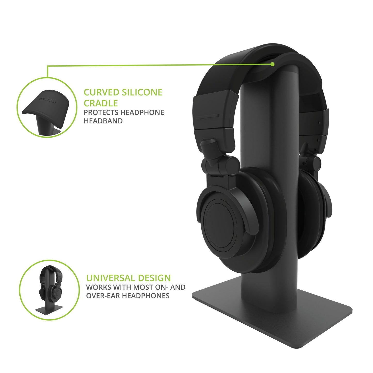 Kanto Living H2 Premium Headphone Stand - Black