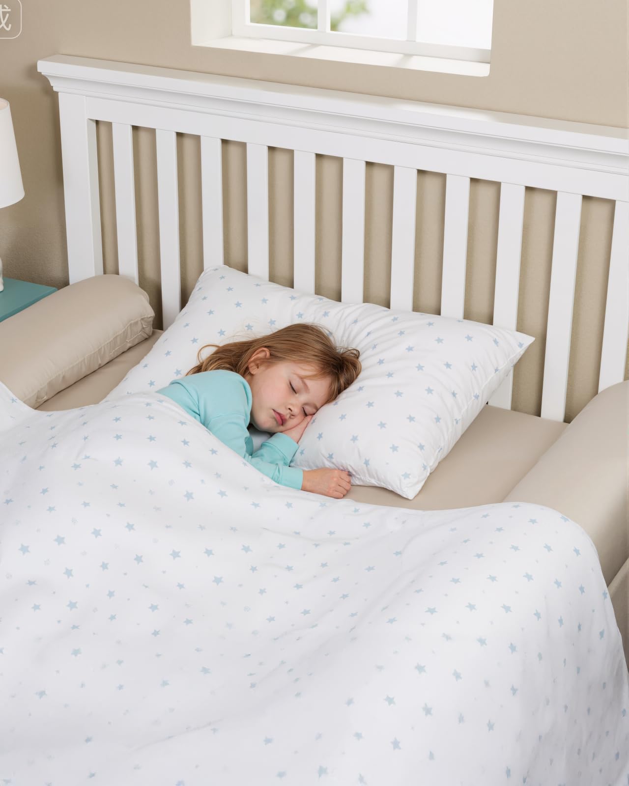 Lilian&Gema 2 Pack Inflatable Bed Rails for Toddlers, Travel Bed Bumper, Portable Toddler Bed Rail for Twin, Full, Queen, King Size Beds, Baby Bed Rail Guard with Non-Slip Flocking for Travel, Home