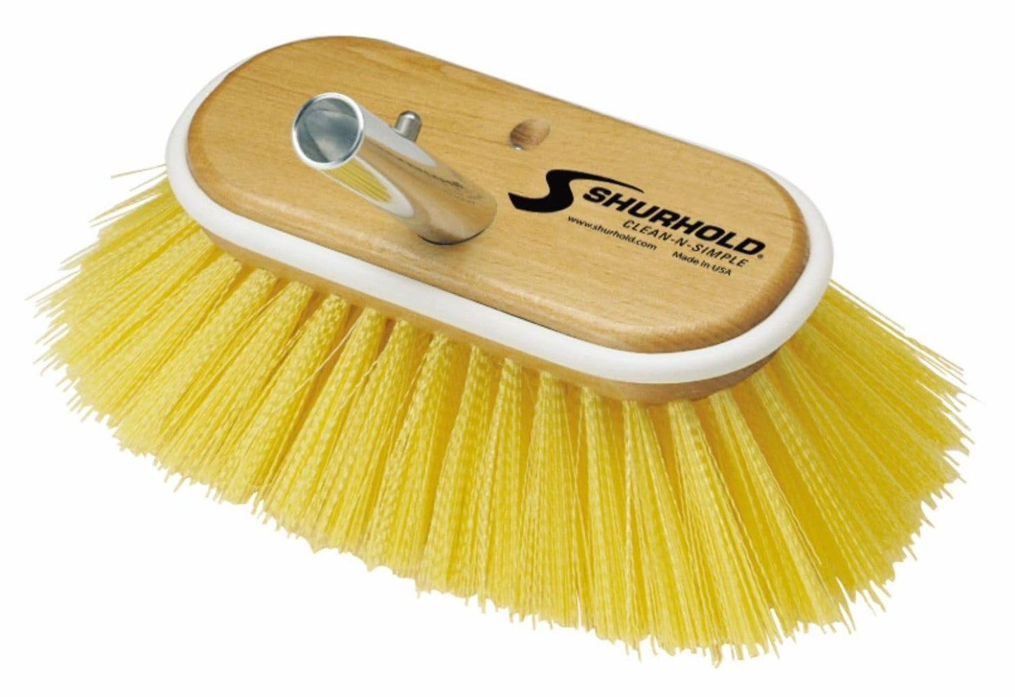 6" Deck Brush Medium Yellow polystyrene