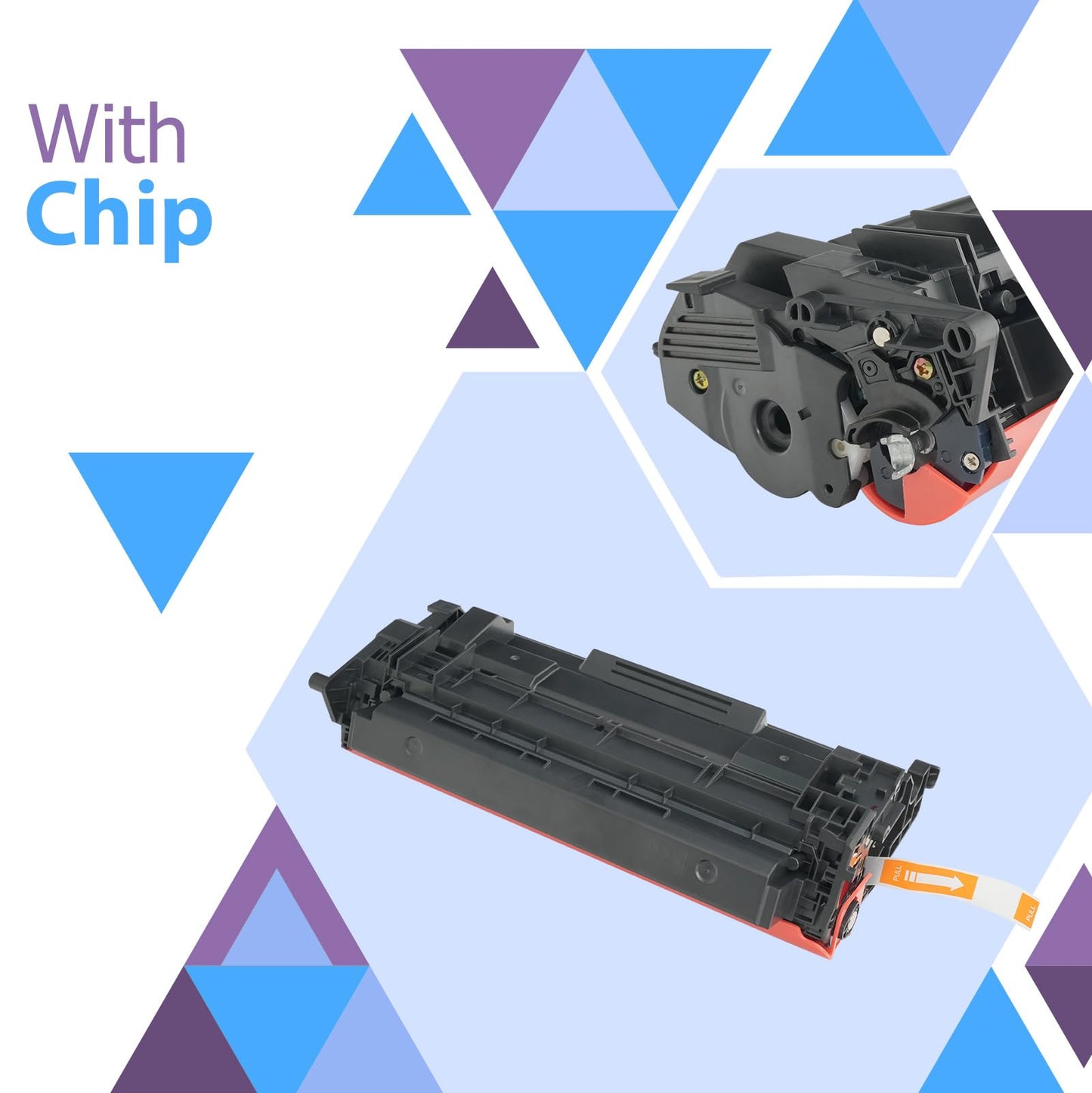 58A CF258A Toner Cartridge Black 2 Pack (with Chip) Compatible Replacement for HP CF258A 58A 58X CF258X Work for HP Laserjet Pro MFP M428fdw M428fdn M428dw M404 M428 M404n M404dn M404dw Printer Ink