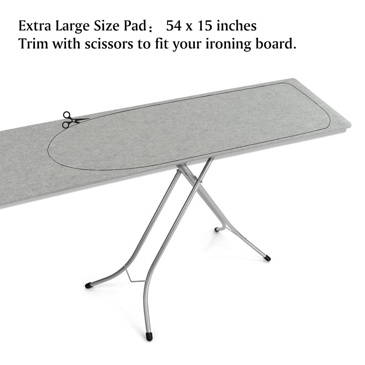 Rdutuok 54x15 Inches Wool Pressing Mat for Quilting Ironing Pad 100% Wool from New Zealand Easy Press Wooly Felted Iron Board for Retains Heat, Great for Quilting & Sewing Projects