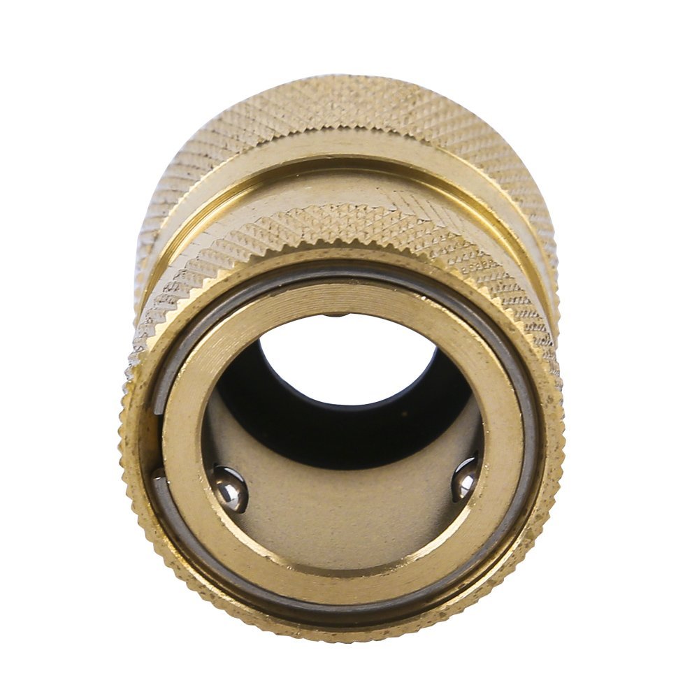 HQMPC Garden Hose Quick Connect Brass Hose Quick Connectors Water Hose Connector 3/4" GTH (3 Female Coupler+ 6 Male Nipples)