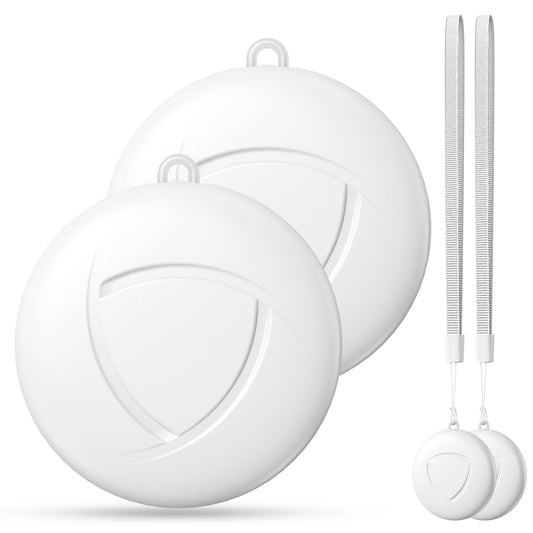 Air Tracker Tag - 2 Pack Smart Tag Bluetooth Key Finder Compatible with Apple Find My (iOS Only), Item Finder 100dB Sound, Tracker Device for Bike, Wallets, Car, Luggages, Replaceable Battery, White