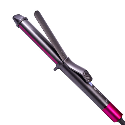 1 1/4 Inch Long Barrel Curling Iron - 1.25 Ceramic Hair Curling Iron,Professional Hair Curler for Long Hair,dual voltage,Rapid 430°F Heating, Temperature LED Display, 6 Temperature Settings
