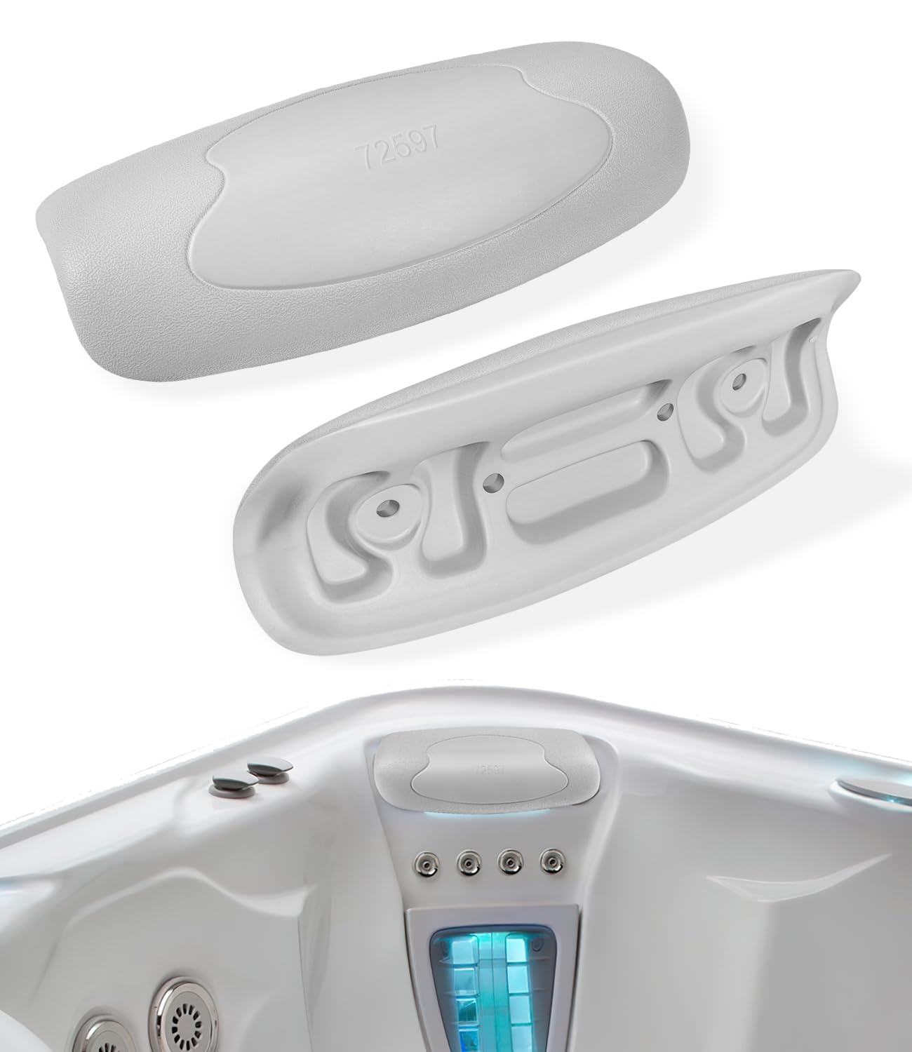 besttruck 2PCS 72597 Hot Tub Head Rest Replacement Pillow for Highlife Series Spas 1997-2007 Aria (AR) Grandee (G) Sovereign (I)