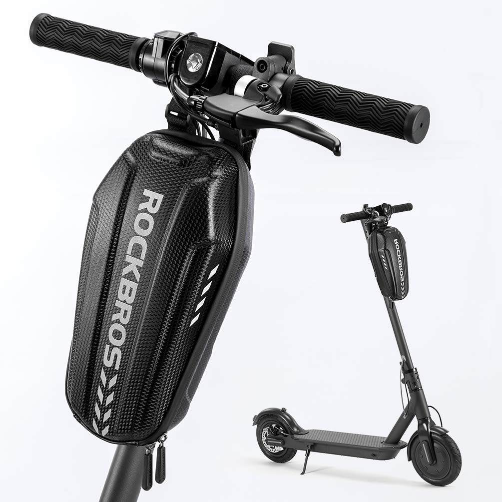 ROCKBROS Scooter Storage Bag Electric Scooter Front Hanging Bag Waterproof Scooter Handlebar Bag for Segway ES/Folding Bike EVA Hard Shell Frame Bag