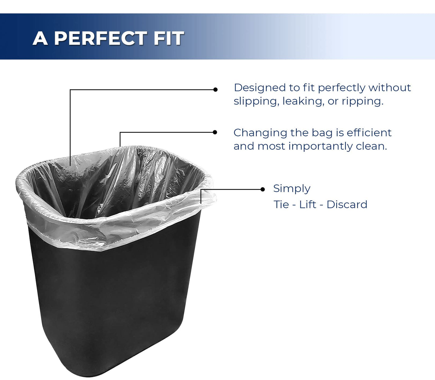 Spartano Clear Garbage Bags 35 x 47 Inch (200 Count), Strong Kitchen Garbage Bag for Waste Bin, Multipurpose Trash Bags for Home & Office