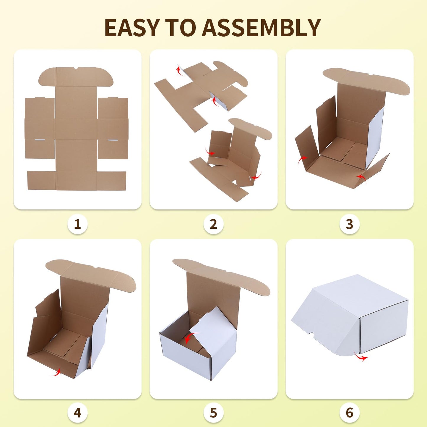 WIFTREY 12x8x6 inches White Shipping Boxes pack of 15, 12 x 8 x 6 Corrugated Cardboard Boxes for Packaging Small Business, Moving, Mailing