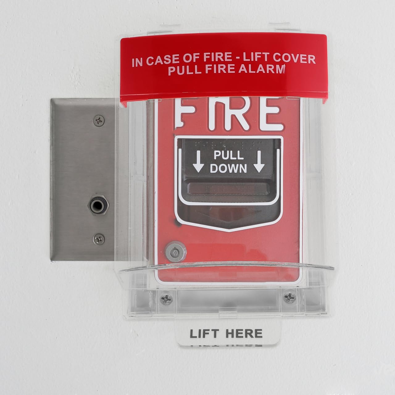 8.45 * 5.11 * 2.16Inch Fire Alarm Cover,Fire Pull Station Cover Full Coverage Protector - Easy Installation for Manual Pull Stations