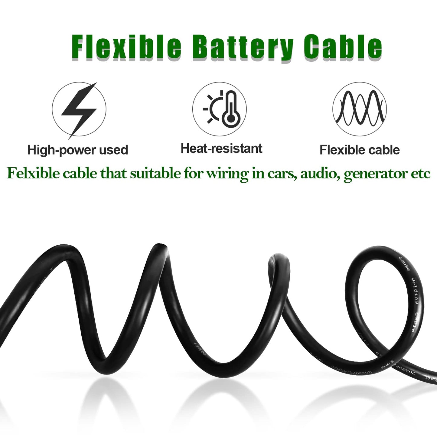 Kimbluth 8 Gauge Battery Cable Copper Wire, 10FT Red+10FT Black 8 AWG Welding Cable Standard USA OFC Wire for Automotive, Battery, Solar, Marine and Generator