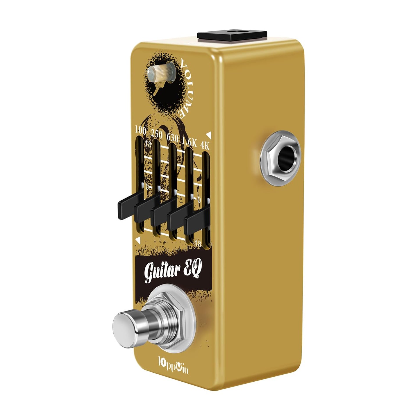 IOppWin Guitar Pedals, 5-Band Guitar Graphic Equalizer Pedal with Master Level Control - True Bypass & Metal Shell