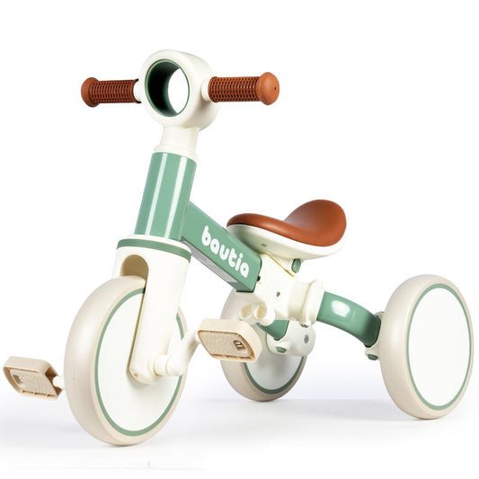 Bautia Tricycle for Toddlers 1–4 Year Old, Kids Bike Boy Girl Toys Age 2, 4 in 1 Baby Balance Bike 3 Years Gifts with Removable Pedals