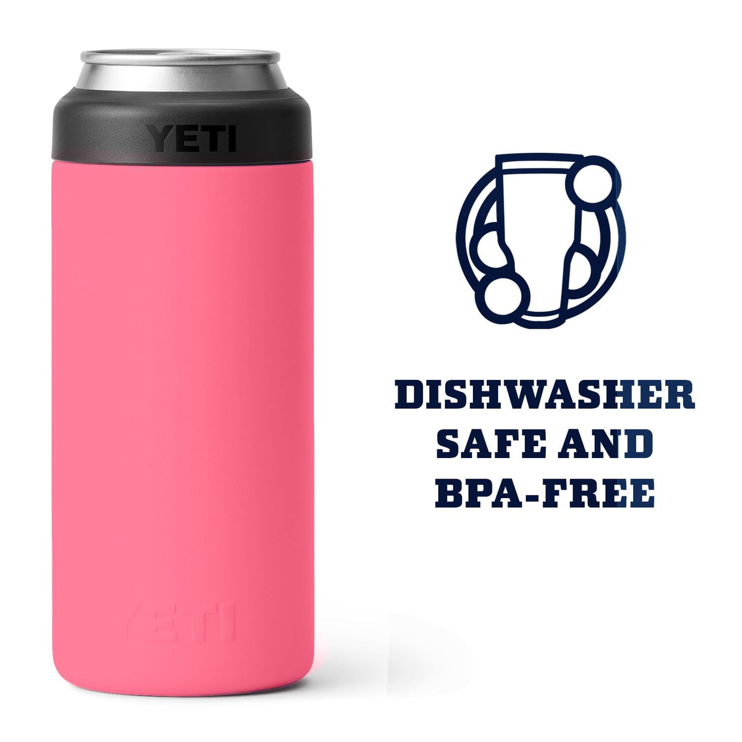 YETI Rambler 12 oz. Colster Slim Can Insulator for The Slim Hard Seltzer Cans, Tropical Pink (NO CAN Insert)
