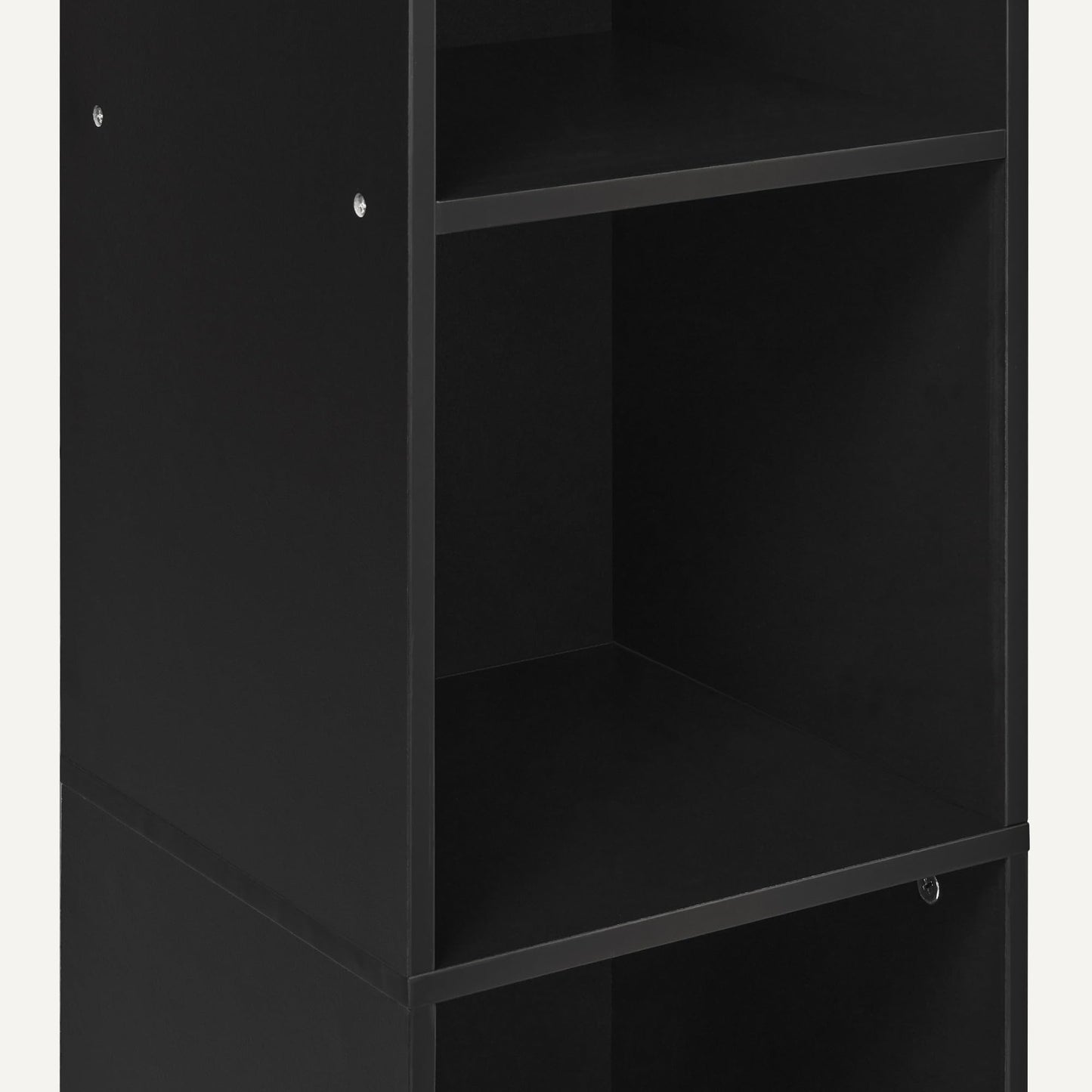 Amazon Basics 5-Cube Bookcase Compatible with Fabric Storage Cube Organizers, Black