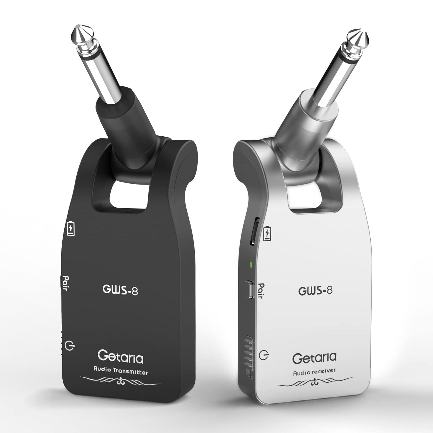 Getaria 2.4GHZ Wireless Guitar System Built-in Rechargeable Lithium Battery Digital Transmitter Receiver for Electric Guitar Bass