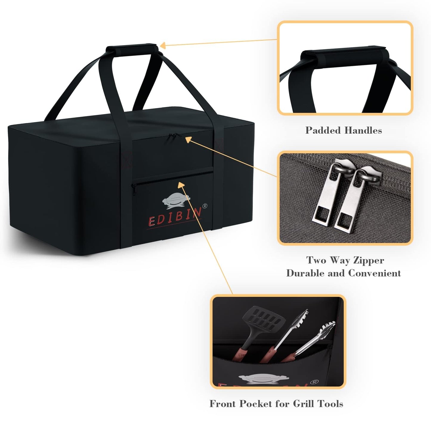 Grill Carry Bag Compatible with Weber Q1000 Q1200 Liquid Propane Grill,Carry Bag Fit for Weber Q1400 Electric Grill, 600D Heavy Duty Weather Resistant