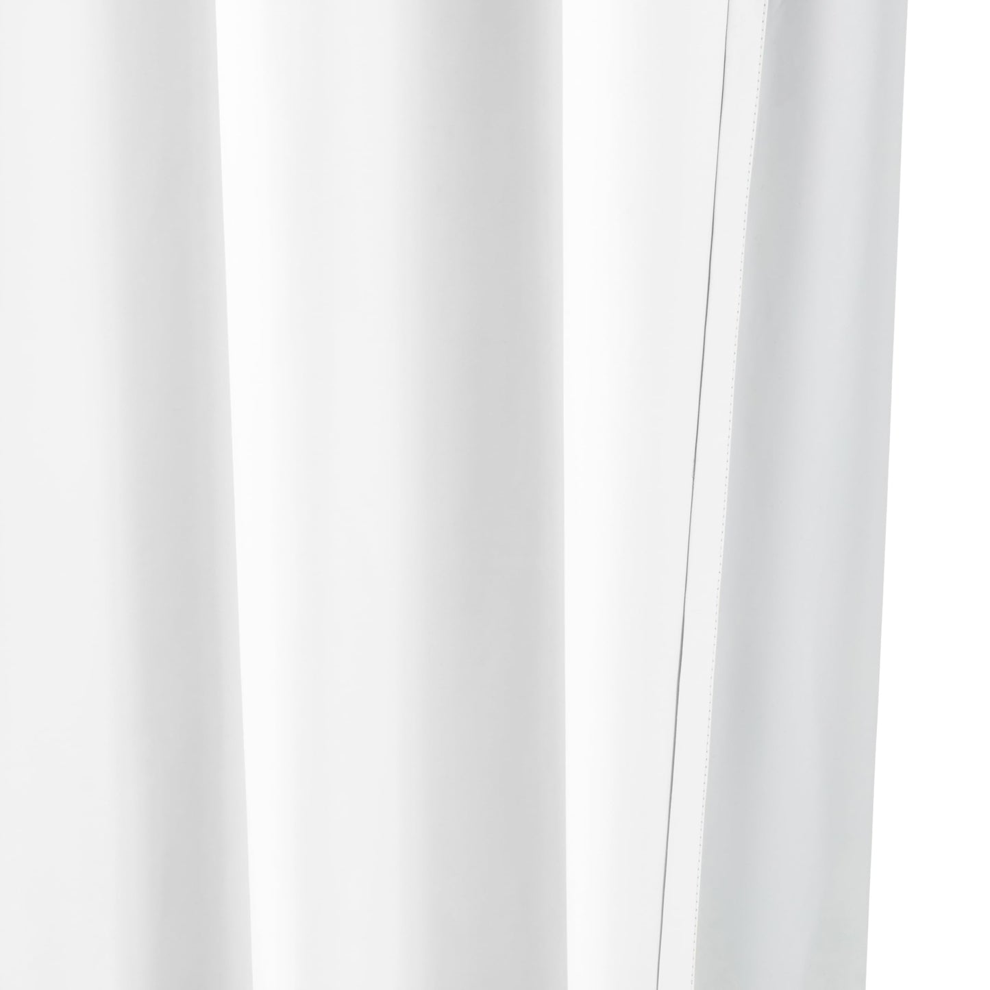 Amazon Basics Room Darkening Blackout Window Curtains with Grommets - 52 x 63-Inch, White, 2 Panels