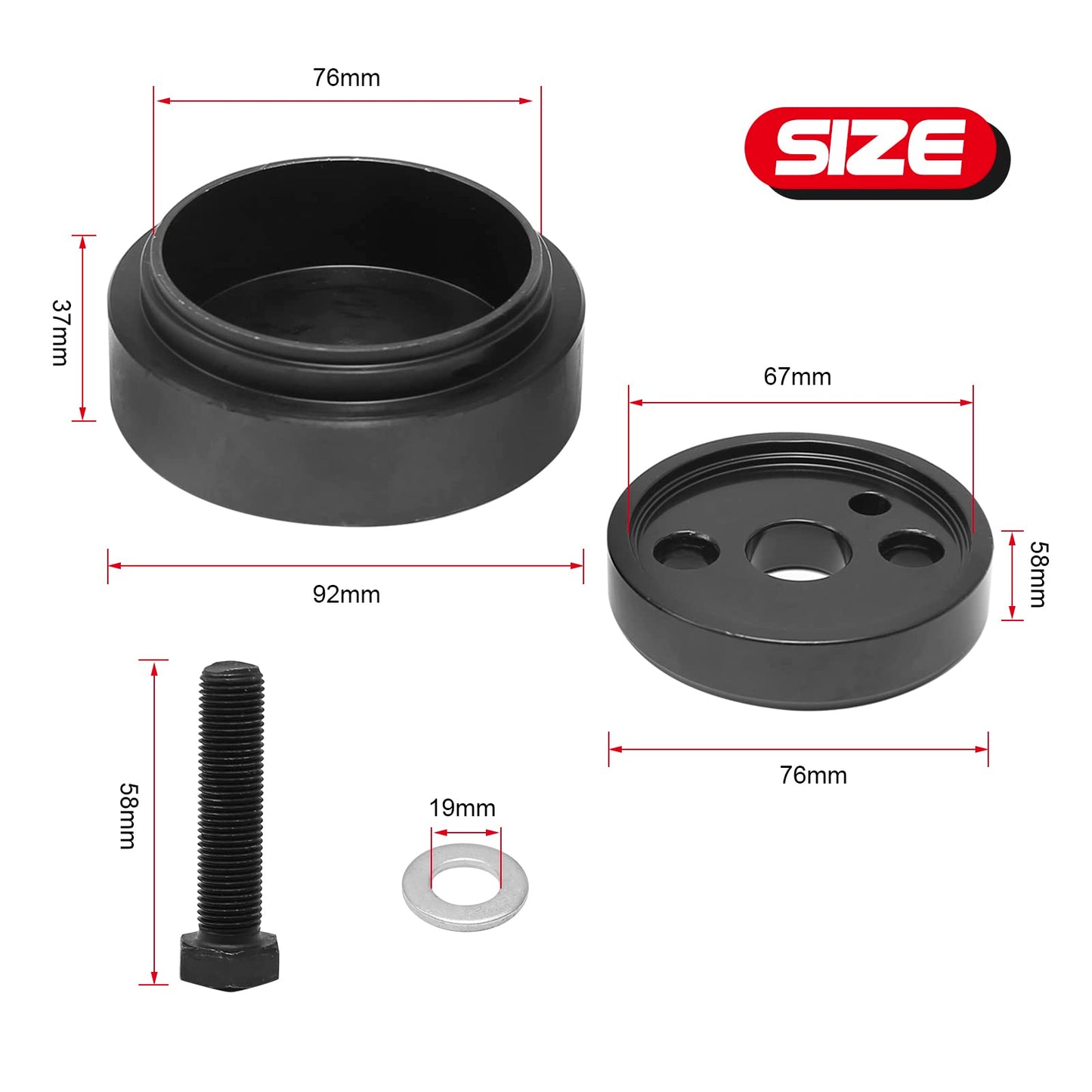 Cummins Front Seal Installer & 5046 Crankshaft Wear Sleeve Install Tool Perfectly Fits for Dodge Cummins 3.9L 5.9L 6.7L Diesel Engines Replaces OE 3824498 1338