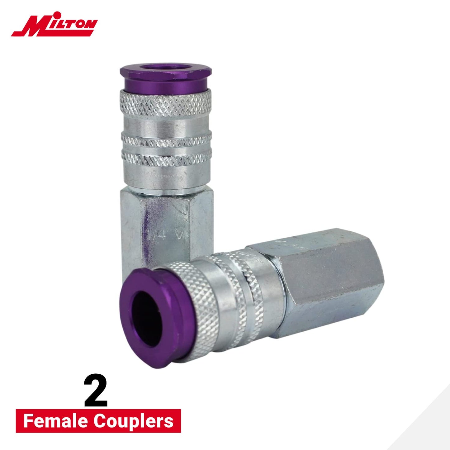 ColorFit by Milton HIGHFLOWPRO S-314VKIT Coupler & Plug Kit - (V-Style, Purple) - 1/4" NPT, (14-Piece)