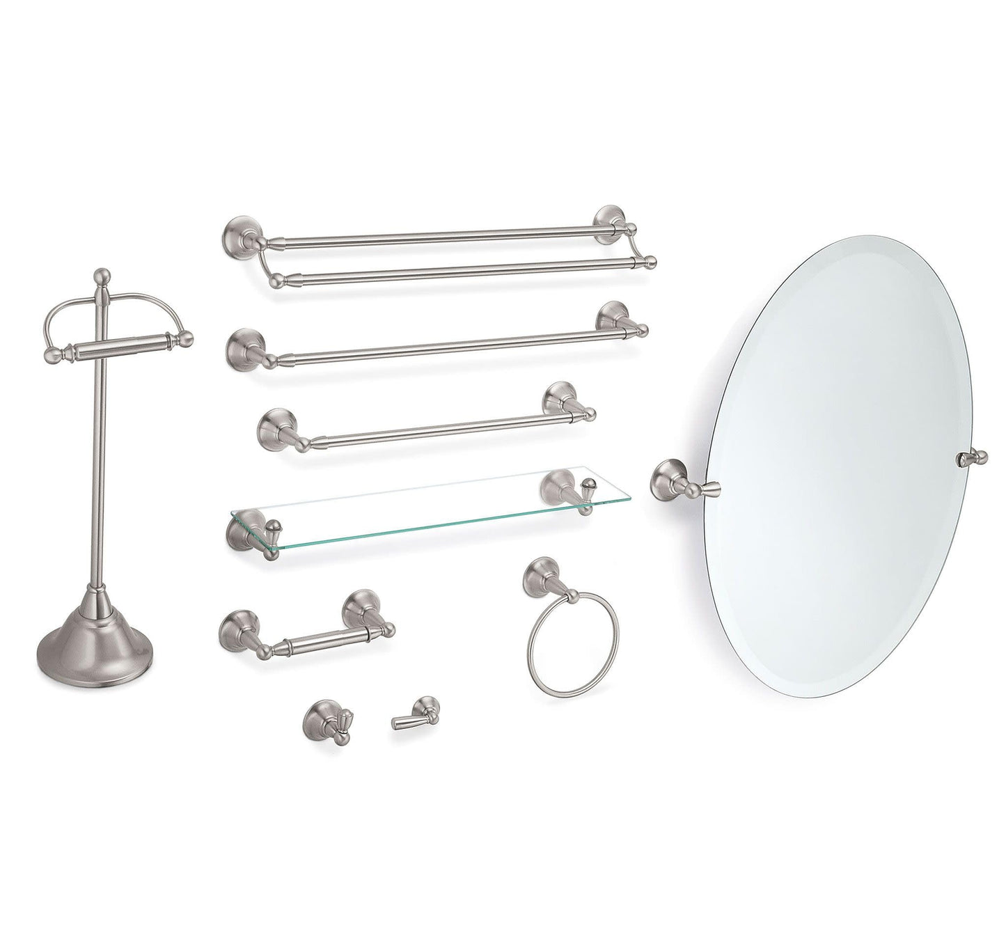 Moen DN6822BN 24-Inch Inspirations Double Towel Bar (Brushed Nickel)