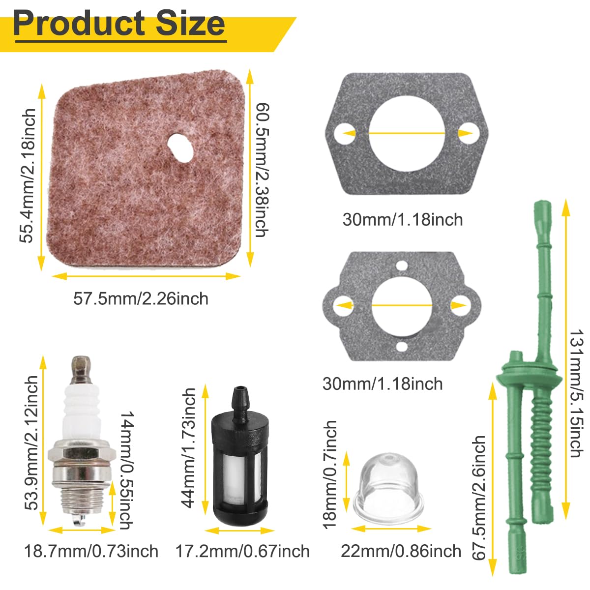 ZAMDOE FS38 Carburetor for Stihl FS 38 FS55R FS45 FS46 FS55 FS55C FS 55R 2-MIX Brushcutters String Trimmer Replace for ZAMA C1Q-S282 4140 120 0623 41401200623B (After 2013-2015)