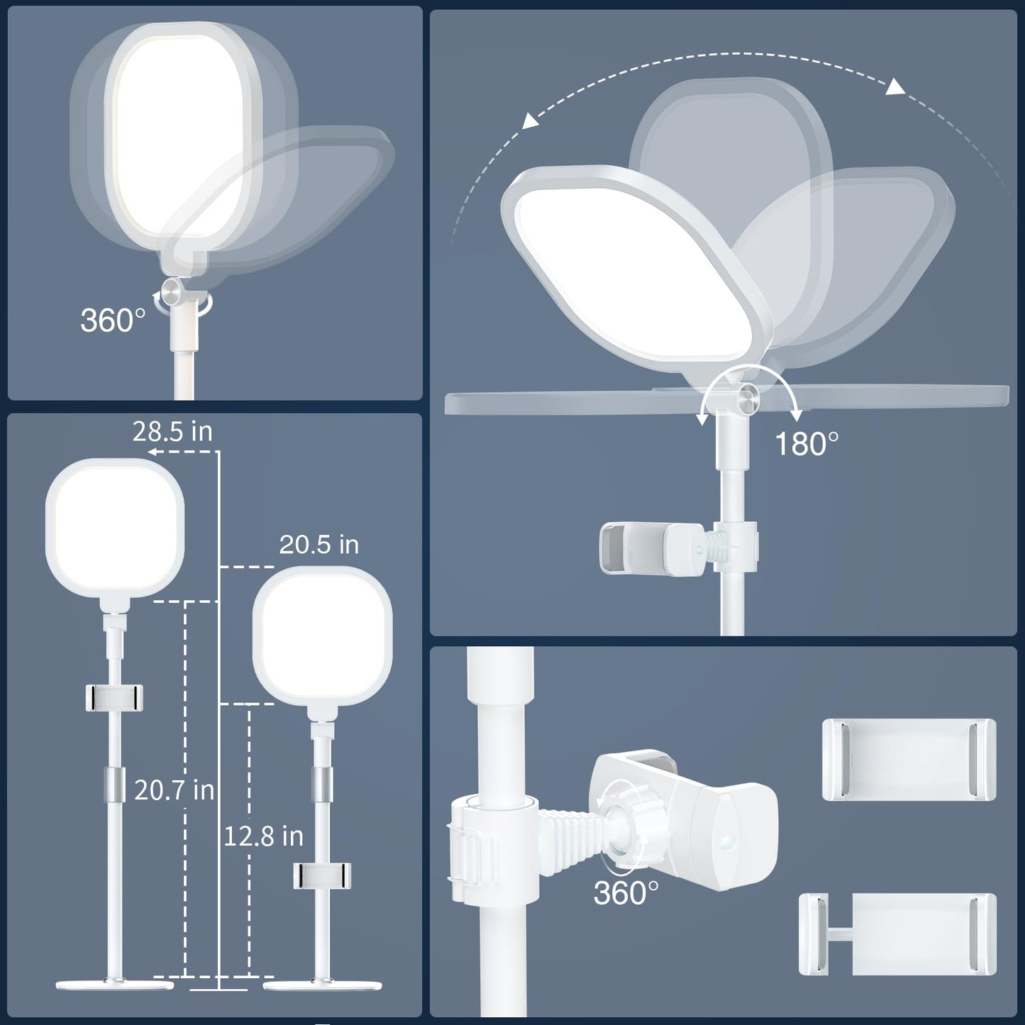 Desktop Video Conference Light for Zoom Meeting (1Pack White)