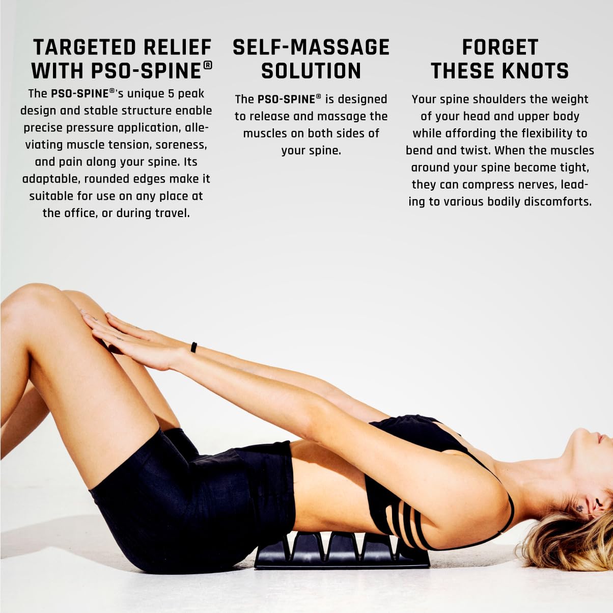 PSO-Spine Back Massager and Muscle Release Tool - Full Back Massage Tool and Stretcher - Pso Pink