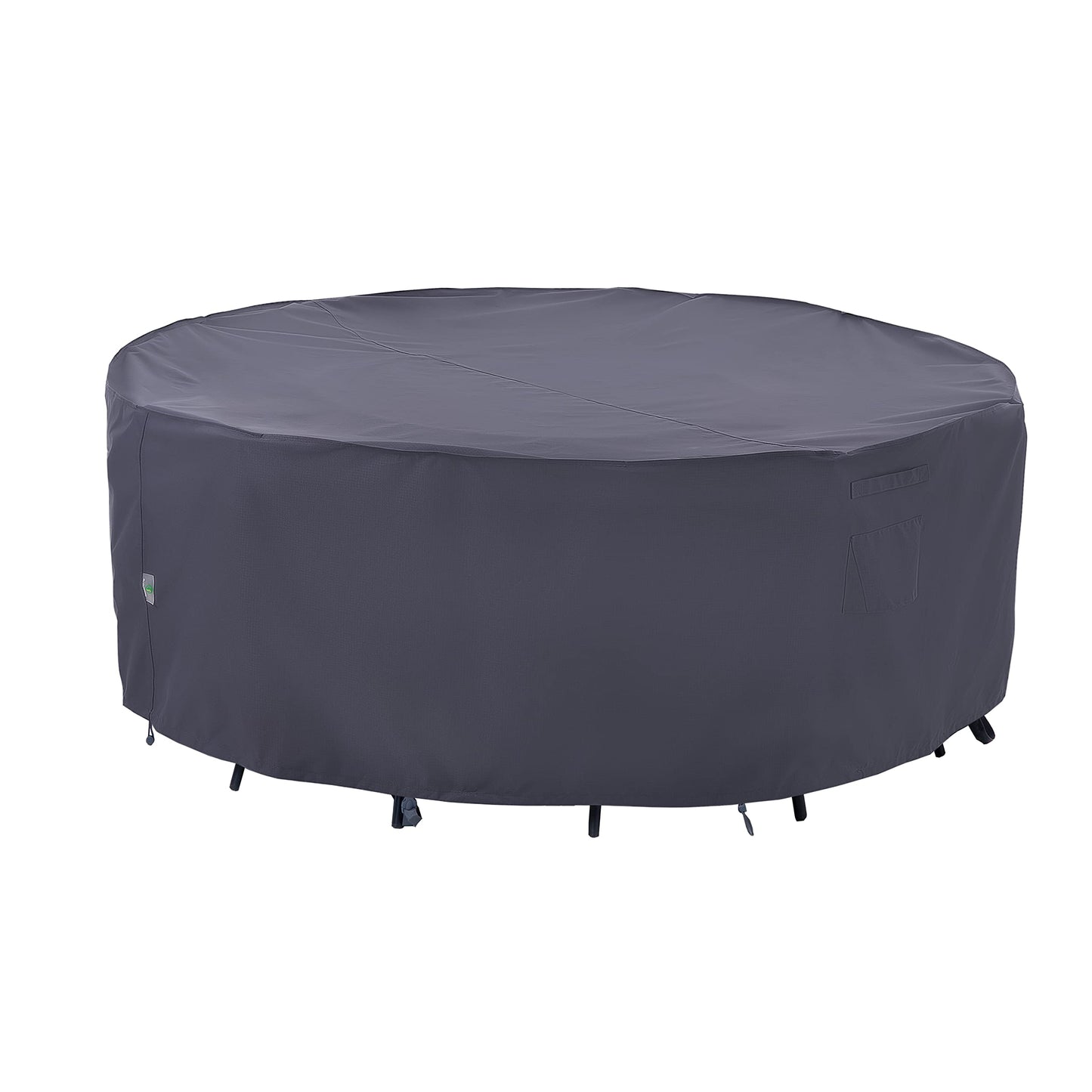 F&J Outdoors Outdoor Patio Furniture Covers, Waterproof UV Resistant Anti-Fading Cover for Small Round Table Chairs Set, Grey, 62" Dia x 27.5" H