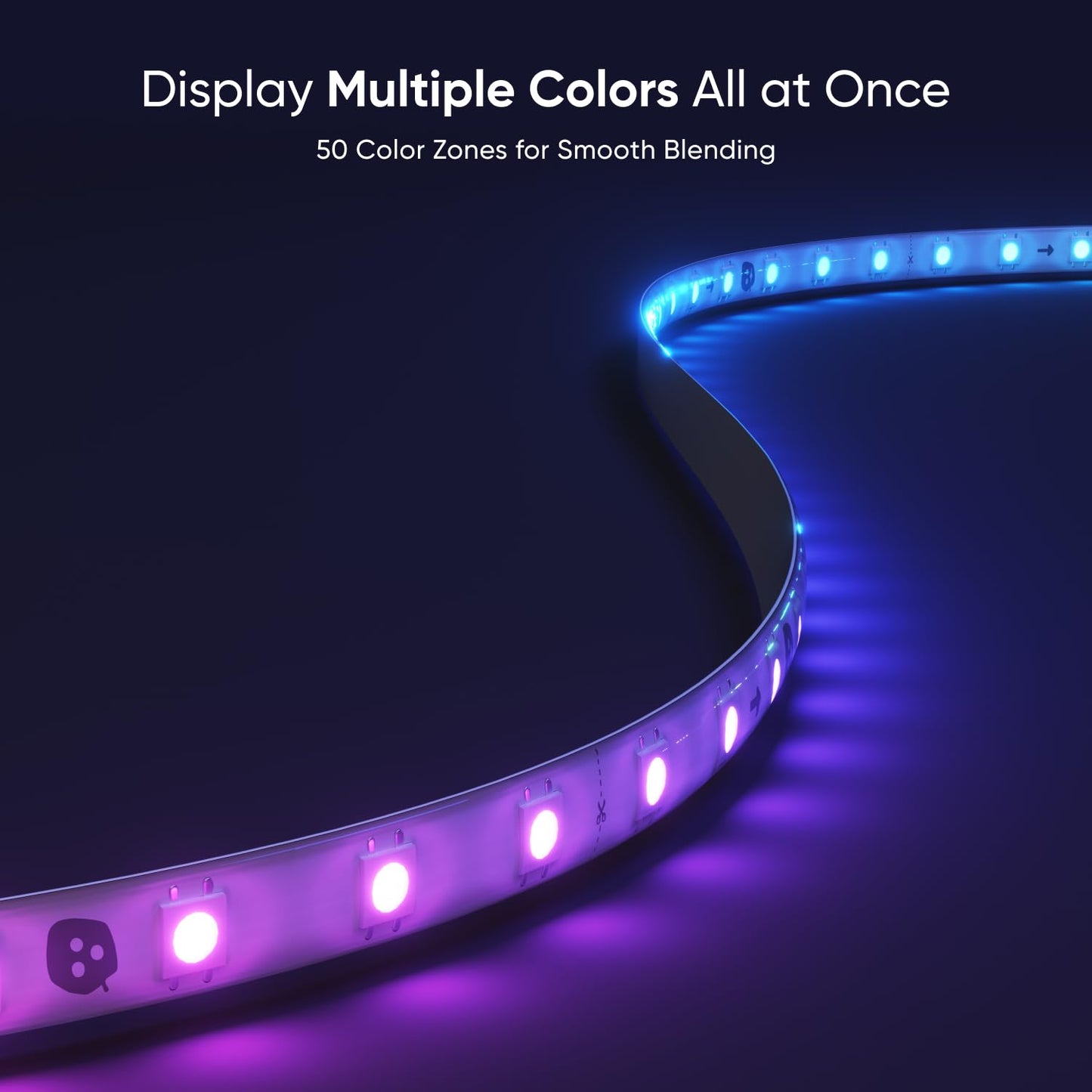 Nanoleaf LED Lights Strip for Bedroom, Matter Bluetooth & WiFi Smart Multicolor LED Lightstrip 16.4ft - RGB & Whites, App & Voice Control, Works with Apple Home, Google Home (50 Zones)