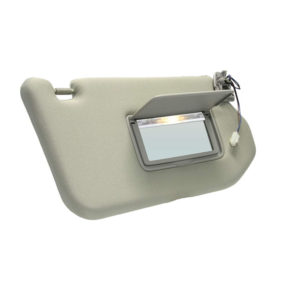 Right Passenger Side Sun Visor Replacement for 2013 2014 2015 2016 2017 2018 Nissan Pathfinder and 2014-2017 Infiniti QX60 (Beige)
