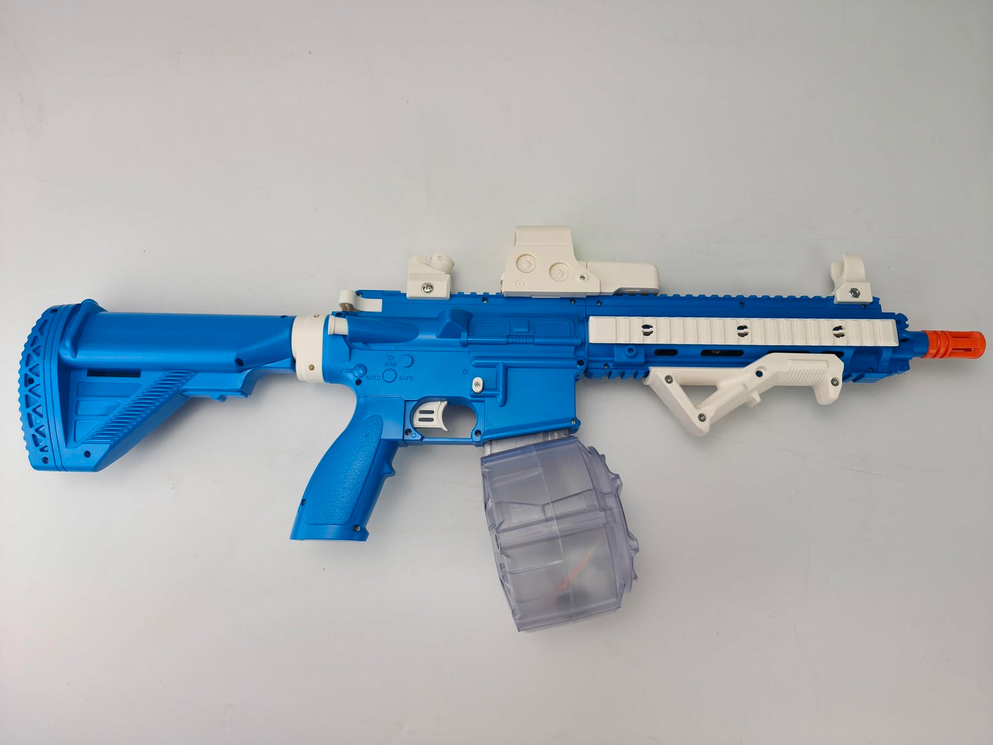 BIU BLASTER 30-Inch Gel Ball Blaster Gun 140+ FPS, 80+ Ft Range Full-Size Electric Automatic Splatter Orby Gun 7.4V 1400mAh Battery 30,000 Rounds for Outdoor Games, Ages 14+ Blue