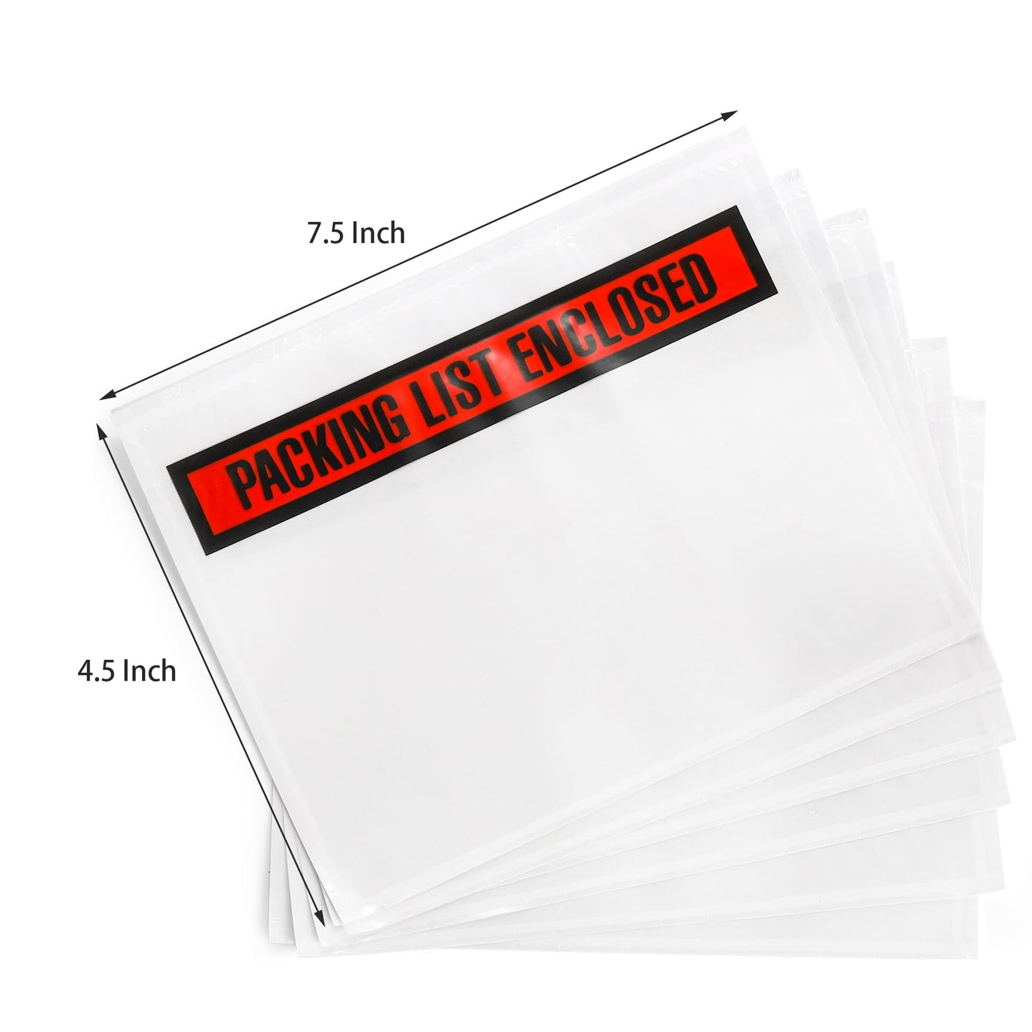 Nicunom 500 Pack 7.5'' x 5.5'' Packing List Envelopes, Adhesive Shipping Label Sleeves Clear Packing Slip Pouches Top Loading Packing List Pouches for Mailing