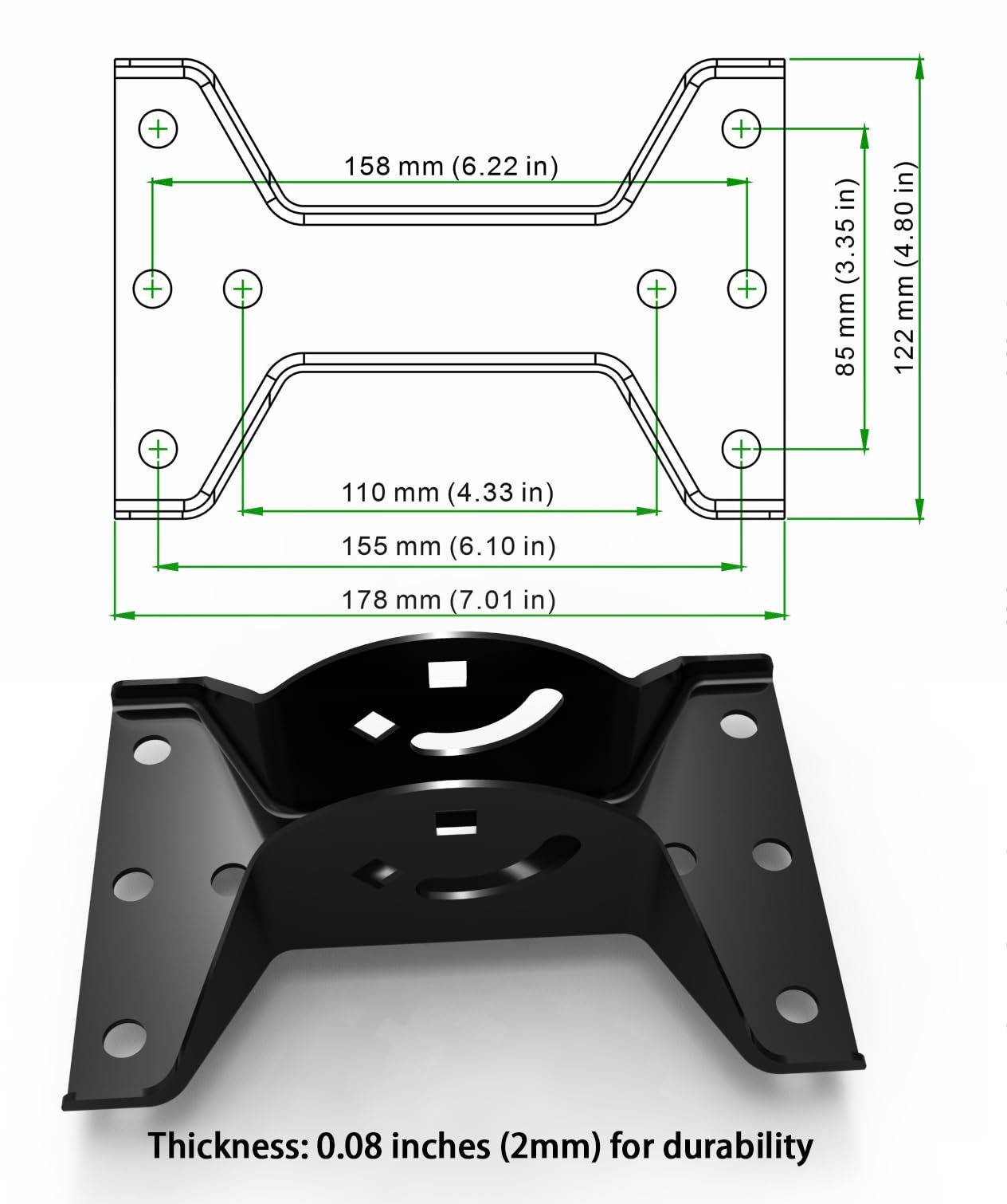 CEKAY Universal Mounting Pole (Diameter 1 1/2", Length 35") - J Pole Mount for Antenna & Starlink Dish & Weather Station - Adjustable Pivot/Lock Bracket for Wall, Eave or Roof Mounting