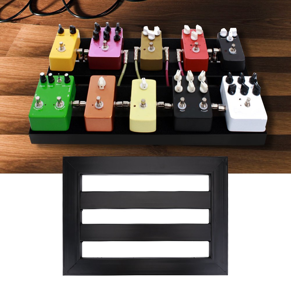 Effect Pedal Board, Guitar Effects Pedals Board with Setup Tape Clamp and Non-Slip Mats (M)