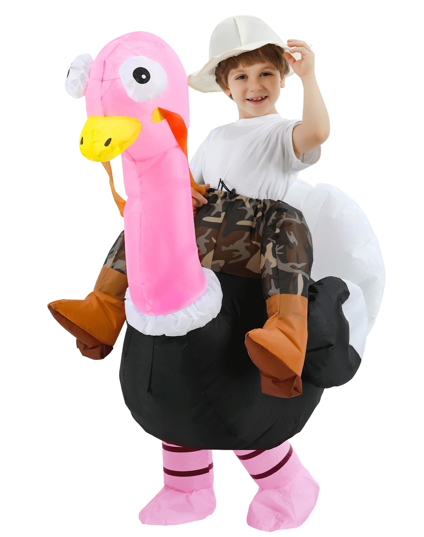 JOYBRO Inflatable Ostrich Costume Kids, Ride on Ostrich Suit, Blow up Costumes for Boys Girls Halloween, One Size 120-150cm