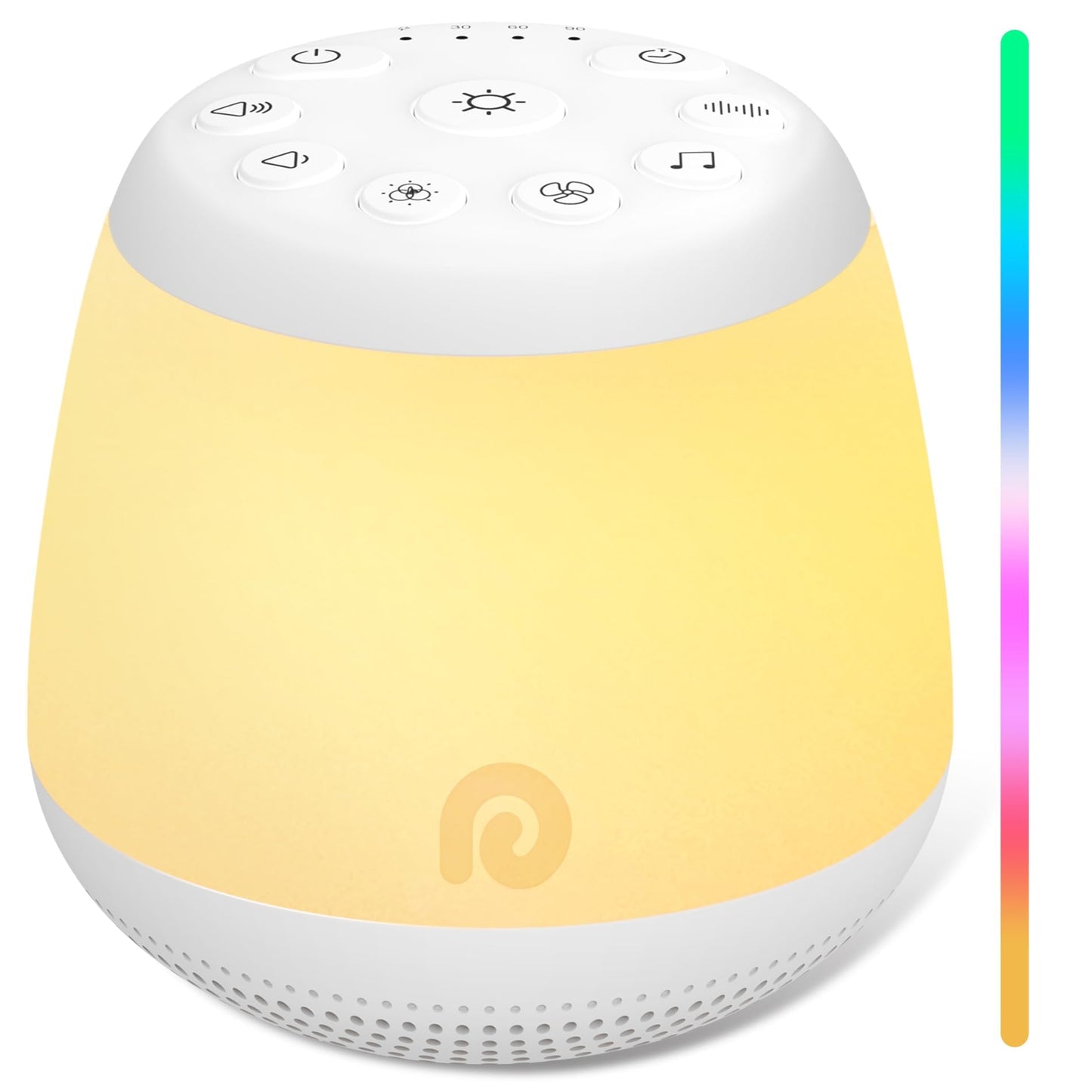 Dreamegg White Noise Machine - Portable Sound Machine Baby for Sleeping with 8 Adjustable Night Light, 24 Sleep Sounds for Baby Kids Adults, Timers & Memory Function Portable for Home Travel